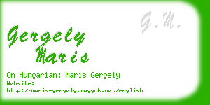 gergely maris business card